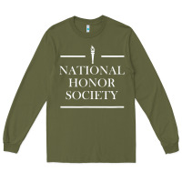 Army Green National Honor Society Torch Long Sleeve Tee - longCreatives