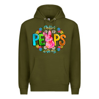 Army Green Chillin Peeps With My Premium Hoodie - CowhideDigitalArt