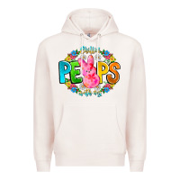 Pale Pink Chillin Peeps With My Premium Hoodie - CowhideDigitalArt
