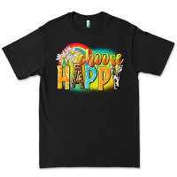 Black Choose happy Premium Tee - NancyCooperArtShop