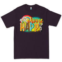 Plum Choose happy Premium Tee - NancyCooperArtShop