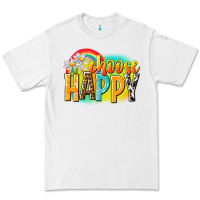 White Choose happy Premium Tee - NancyCooperArtShop