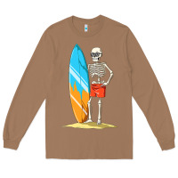 Toasted Coconut Surfing Skeleton Halloween Themed Surf Lovers Gift Long Sleeve Tee - longCreatives