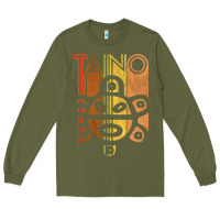 Army Green Taino Sun Boricua Vintage Taino Gift of Puerto Rico Long Sleeve Tee - longCreatives