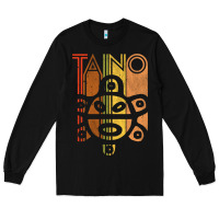 Black Taino Sun Boricua Vintage Taino Gift of Puerto Rico Long Sleeve Tee - longCreatives