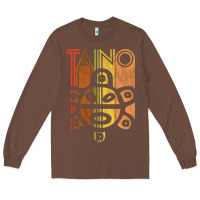 Chestnut Taino Sun Boricua Vintage Taino Gift of Puerto Rico Long Sleeve Tee - longCreatives