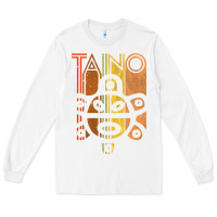 White Taino Sun Boricua Vintage Taino Gift of Puerto Rico Long Sleeve Tee - longCreatives
