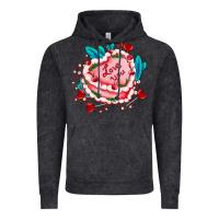 Vintage Black valentines day cakes olivia creates design Vintage Hoodie - OliviaCreatesArt