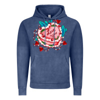 Vintage Denim valentines day cakes olivia creates design Vintage Hoodie - OliviaCreatesArt