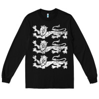 Retro Three England Lions Vintage Souvenir Long Sleeve Tee | Teevron