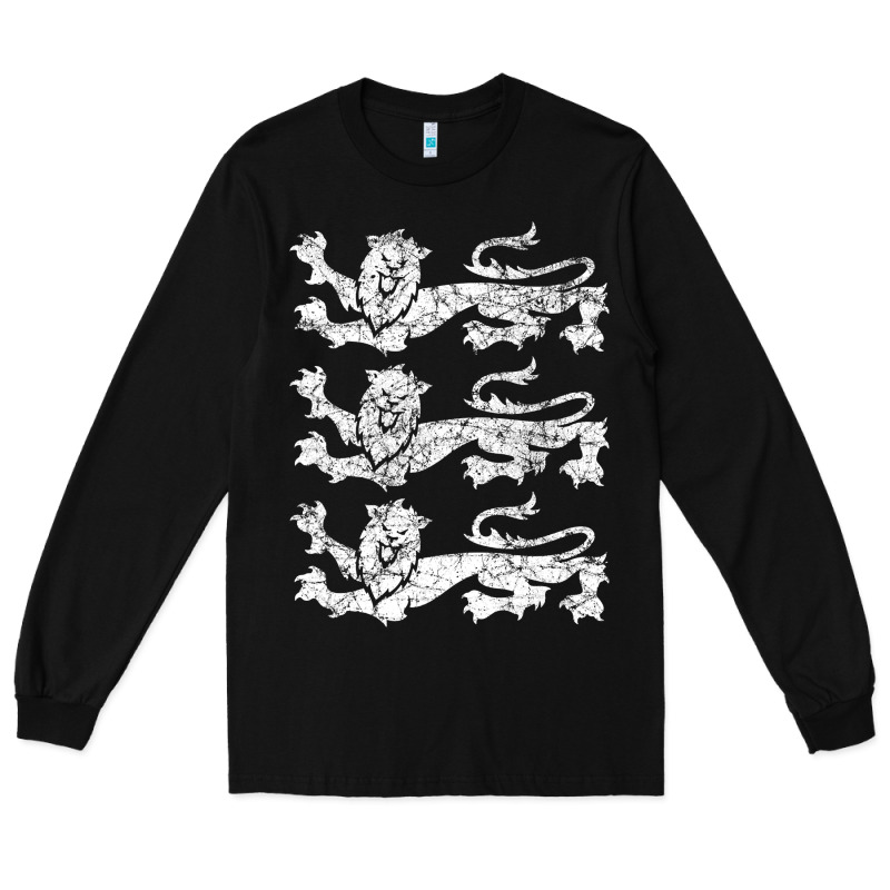 Retro Three England Lions Vintage Souvenir Long Sleeve Tee by longCreatives | Teevron
