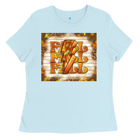 Baby Blue fall with lightning bolt Ladies Tee - TumblerDesignByShophia