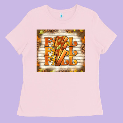 Fall With Lightning Bolt Ladies Tee Designed By Tumblerdesignbyshophia