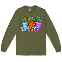 Army Green Basketball Easter sports carrots Long Sleeve Tee - OliviaCreatesArt