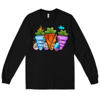 Black Basketball Easter sports carrots Long Sleeve Tee - OliviaCreatesArt