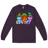 Plum Basketball Easter sports carrots Long Sleeve Tee - OliviaCreatesArt
