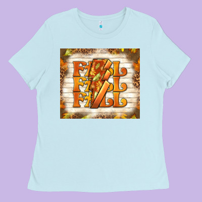 Fall With Lightning Bolt Ladies Tee Designed By Tumblerdesignbyshophia