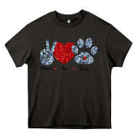 Peace Love Paws Heavy Core Tee | Teevron
