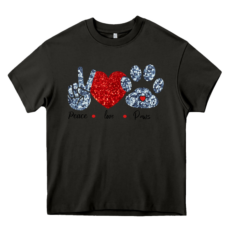 Peace Love Paws Heavy Core Tee by Bettercallsaul | Teevron