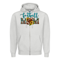 Dove Grey western leopard camouflage sunflowers  glitter mom football Zipper Hoodie - Artiststas