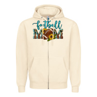 Sandshell western leopard camouflage sunflowers  glitter mom football Zipper Hoodie - Artiststas