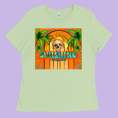Sunshine On My Mind Ladies Tee Designed By Tumblerdesignbyshophia