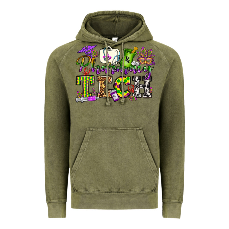 Mardi Gras Pharmacy Tech Vintage Hoodie by OliviaCreatesArt | Teevron