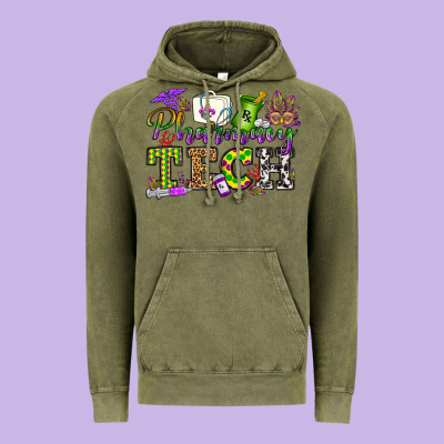 Mardi Gras Pharmacy Tech Vintage Hoodie Designed By Oliviacreatesart