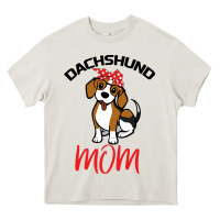 Cream Dachshund Mom Heavy Core Tee - Bettercallsaul
