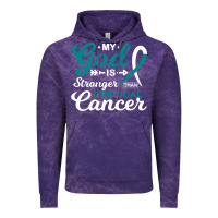 Cloud Purple My God is Stronger Than Cervical Cancer Awareness Warrior Vintage Hoodie - longCreatives