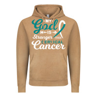 Vintage Camel My God is Stronger Than Cervical Cancer Awareness Warrior Vintage Hoodie - longCreatives