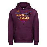 Mauve Wine mental health matters Urban Hoodie - JahusDesignShop