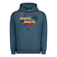 Pigment Midnight Navy mental health matters Urban Hoodie - JahusDesignShop
