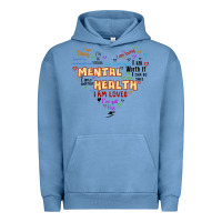 Pigment Pebble Blue mental health matters Urban Hoodie - JahusDesignShop