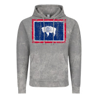 Cloud Rock State of Wyoming Flag Fun Vintage Retro Fall Hiking Vintage Hoodie - longCreatives