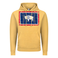 State Of Wyoming Flag Fun Vintage Retro Fall Hiking Vintage Hoodie | Teevron