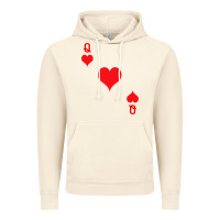 Vintage Artic Queen Of Hearts  Playing Card   Halloween Costume Vintage Hoodie - longCreatives