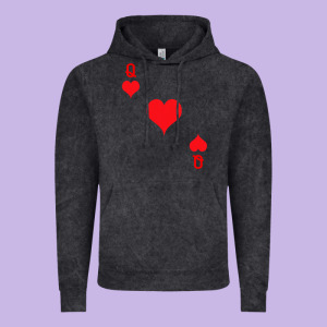 Queen Of Hearts  Playing Card   Halloween Costume Vintage Hoodie Designed By Longcreatives
