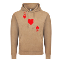 Vintage Coffee Queen Of Hearts  Playing Card   Halloween Costume Vintage Hoodie - longCreatives