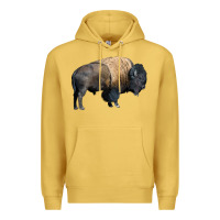 Antique Gold Bison Buffalo Premium Hoodie - LillyAllenDesigns