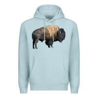 Blue Mist Bison Buffalo Premium Hoodie - LillyAllenDesigns
