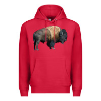 Cardinal Bison Buffalo Premium Hoodie - LillyAllenDesigns