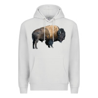 Dove Grey Bison Buffalo Premium Hoodie - LillyAllenDesigns