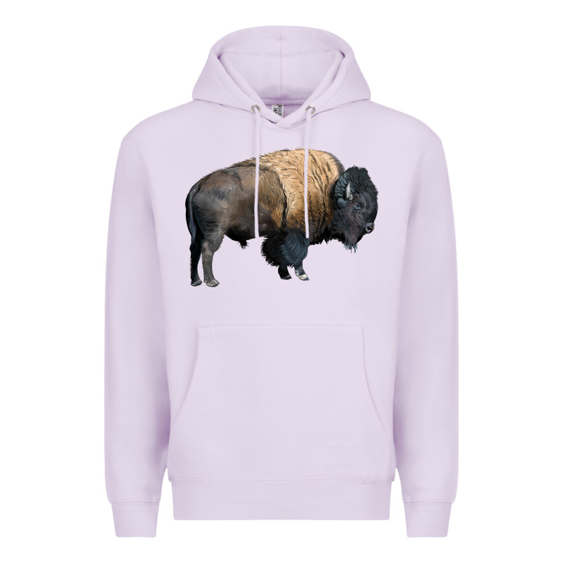 Bison Buffalo Premium Hoodie by LillyAllenDesigns | Teevron