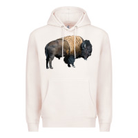Pale Pink Bison Buffalo Premium Hoodie - LillyAllenDesigns