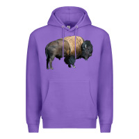 Purple Bison Buffalo Premium Hoodie - LillyAllenDesigns