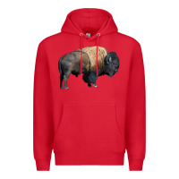 Red Bison Buffalo Premium Hoodie - LillyAllenDesigns