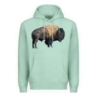 Seafoam Bison Buffalo Premium Hoodie - LillyAllenDesigns