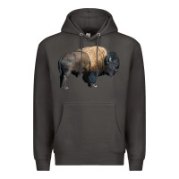 Smoke Bison Buffalo Premium Hoodie - LillyAllenDesigns