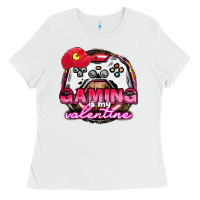 White Gaming is my valentine Ladies Tee - HowdyJamesFarm